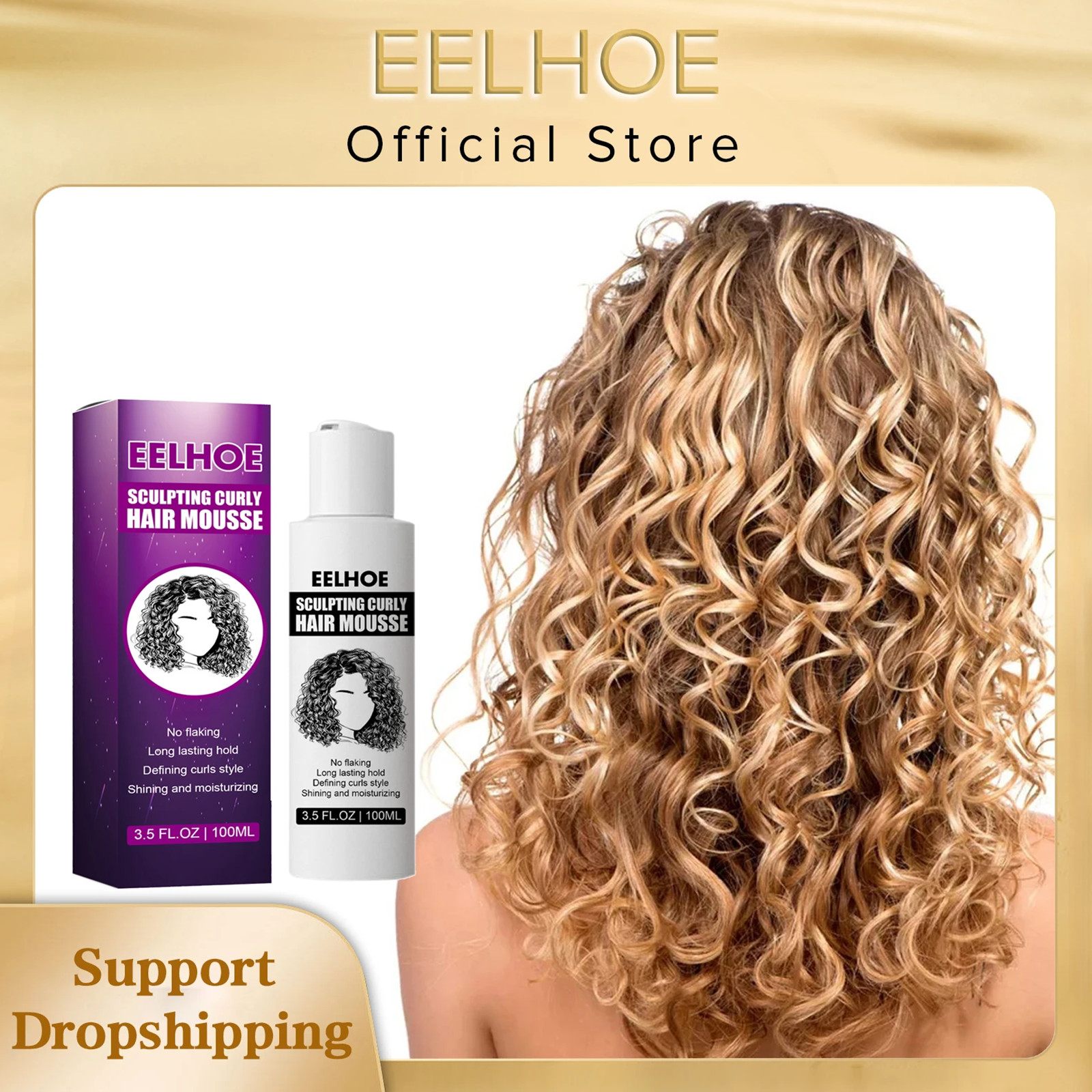 Hair Care Wavy Hair - EELHOE Curly Elastin Mousse Nature Volume