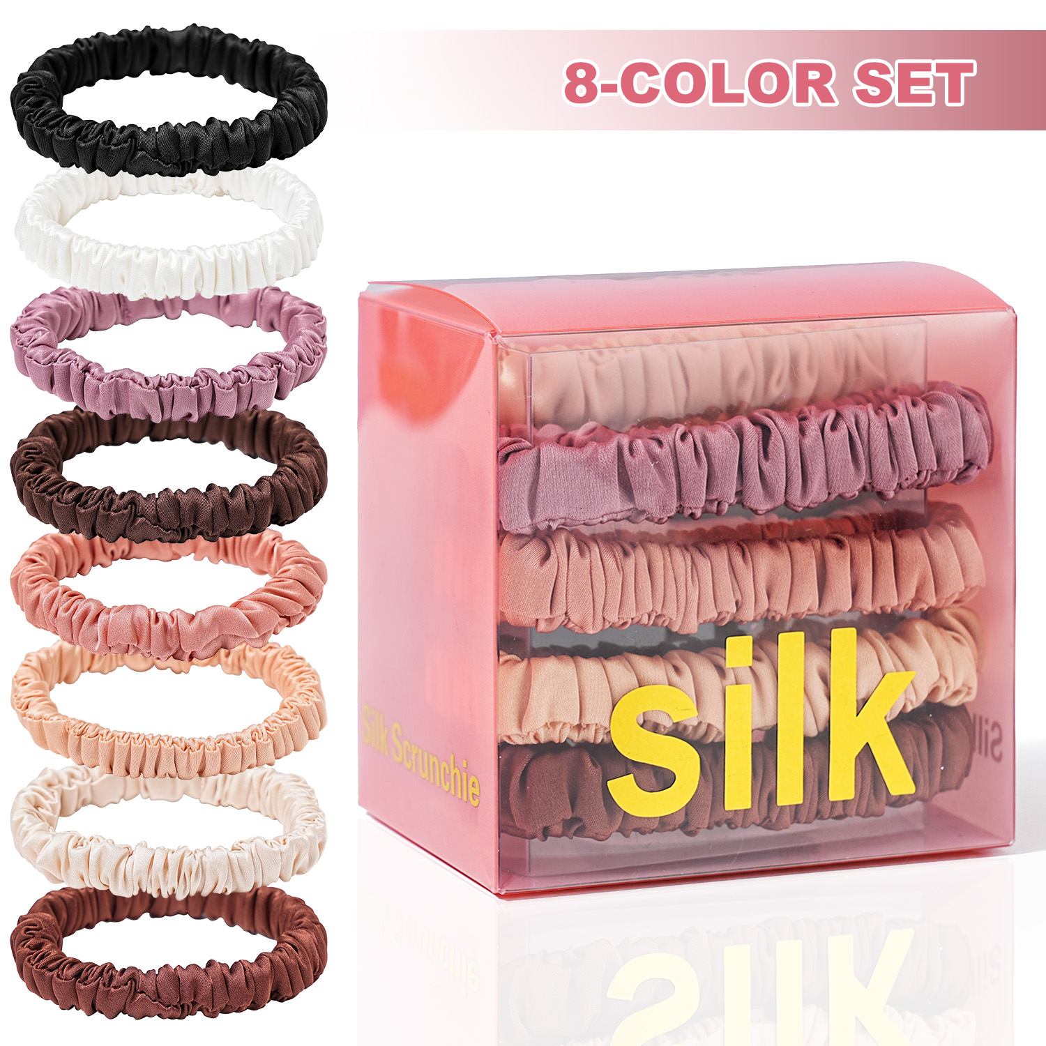 Hair Care Kit - 8PCS/Set 100% Pure Mulberry Silk Hair