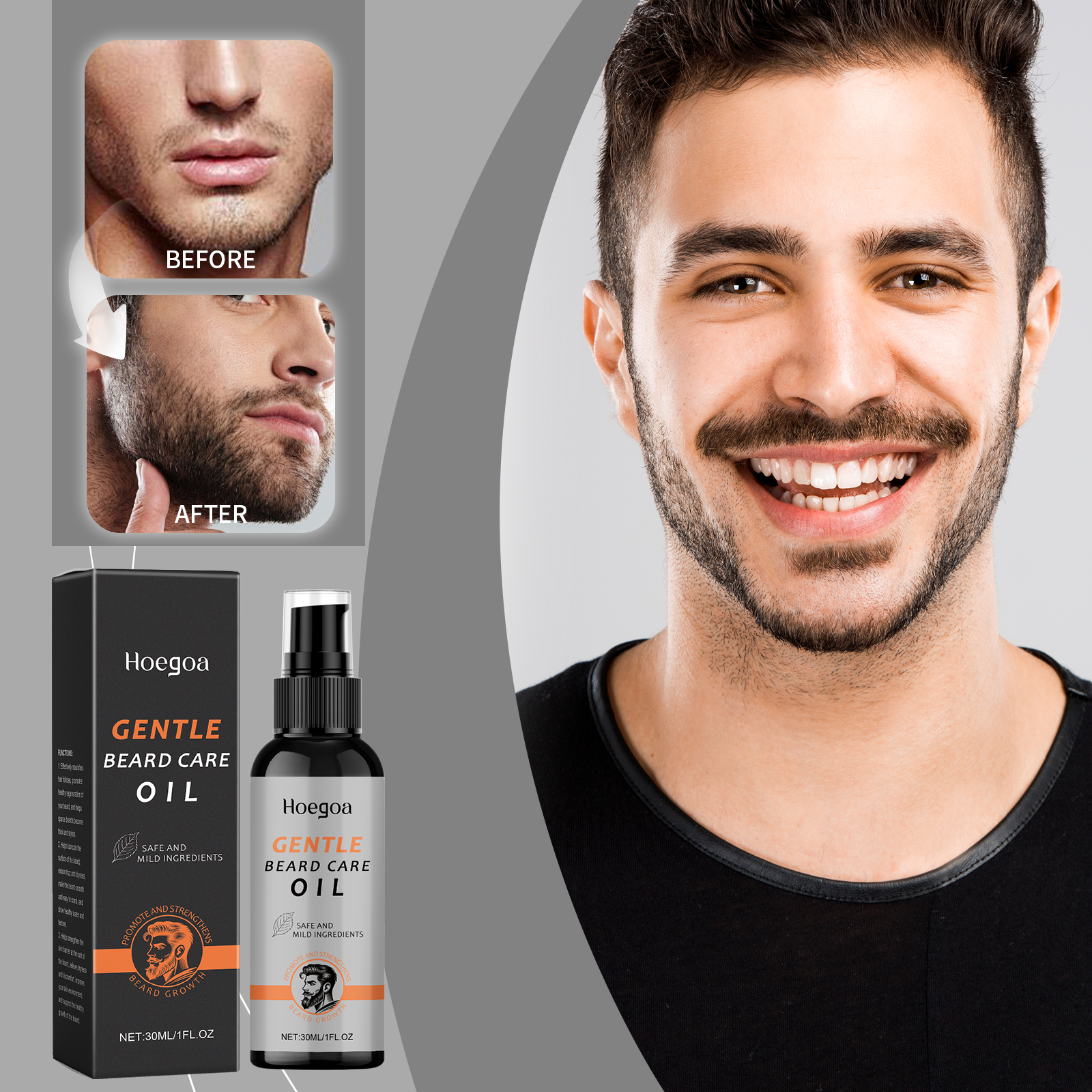 Hair Care Natur - Men Beard Oil Enhance Mustache Nourishing