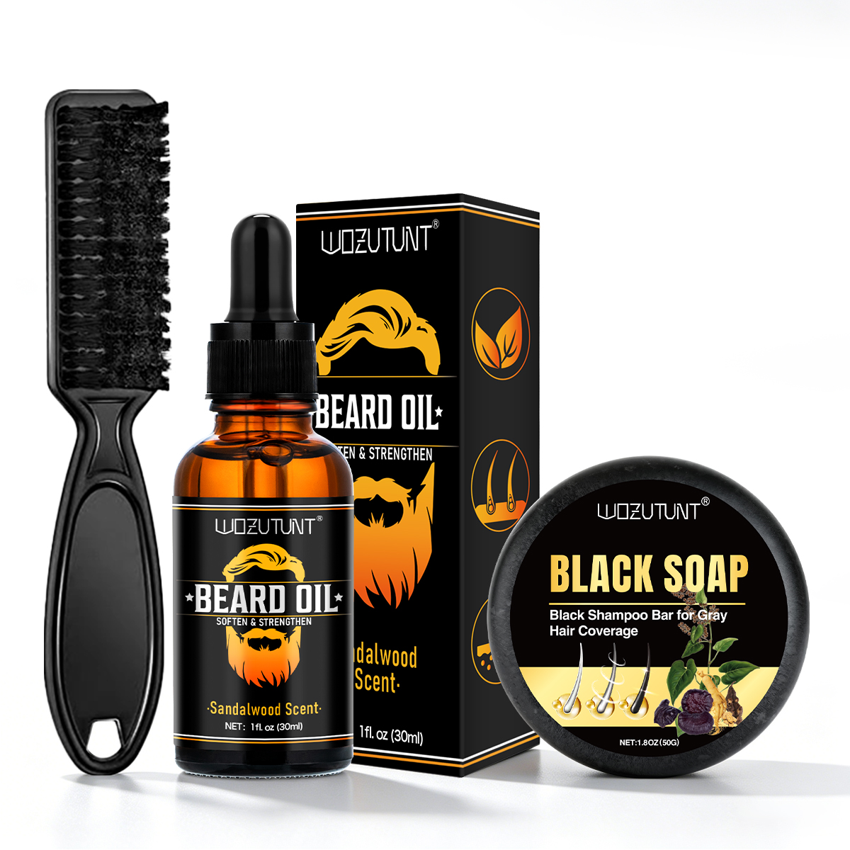 Hair Care Kit - Men Beard Moisturizing Cleansing Kit Facial