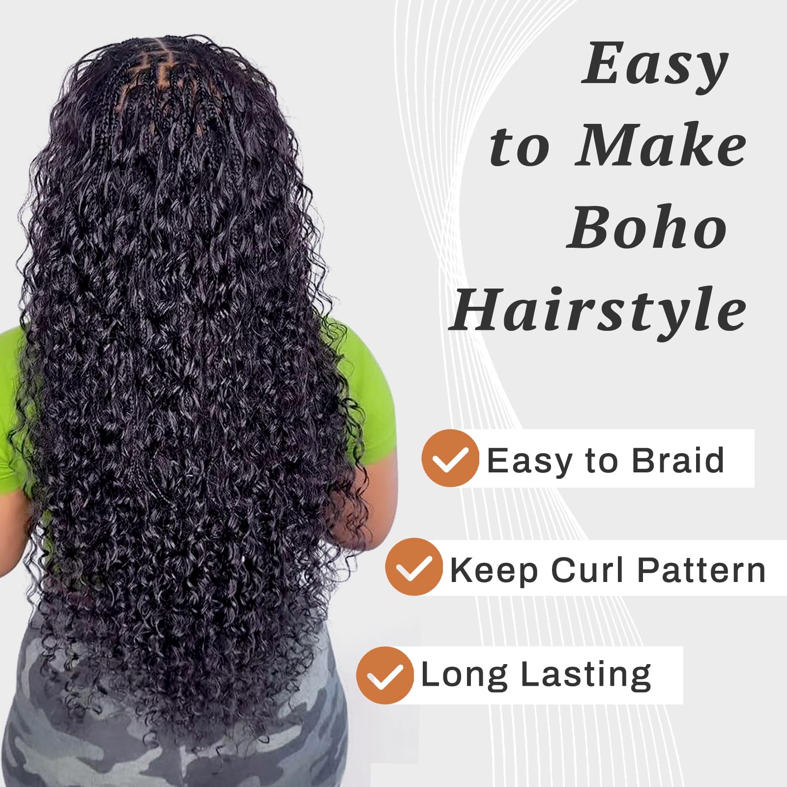Deep Wave Bulk Hair for Braidi - Hair Care Wavy Hair 리뷰 및 가격