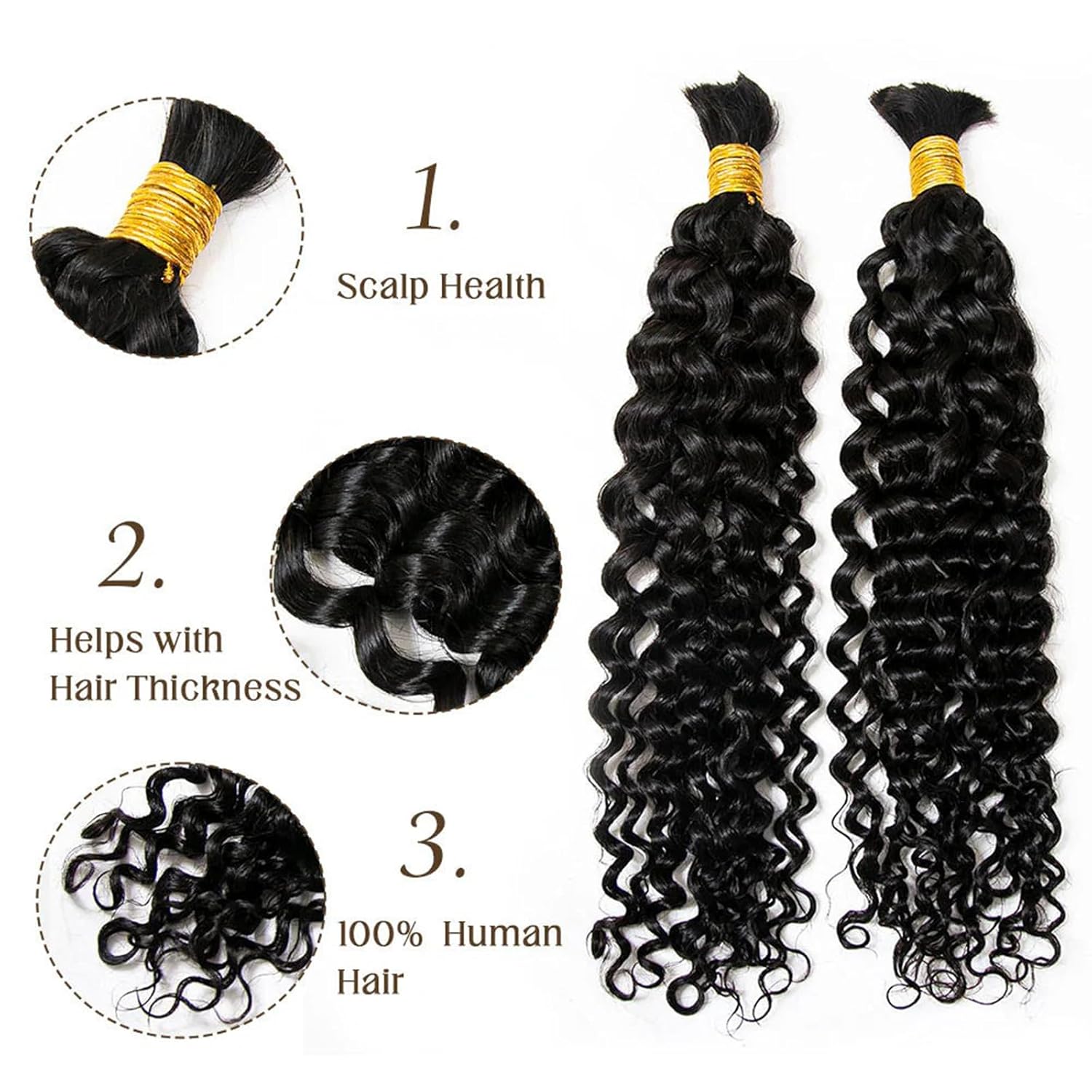 Human Braiding Hair for Boho B - Hair Care Wavy Hair 리뷰 및 가격
