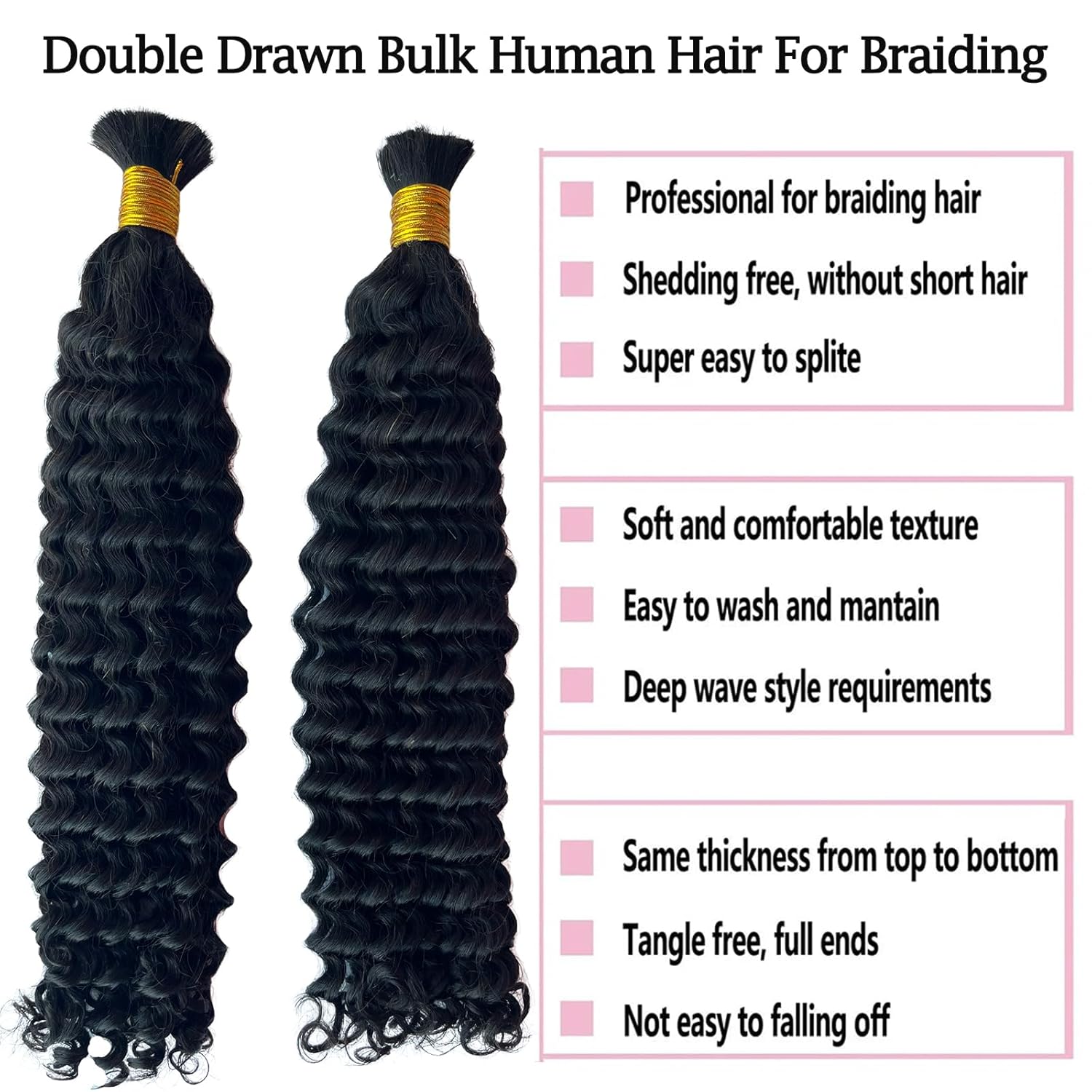Human Braiding Hair for Boho B - Hair Care Wavy Hair 리뷰 및 가격
