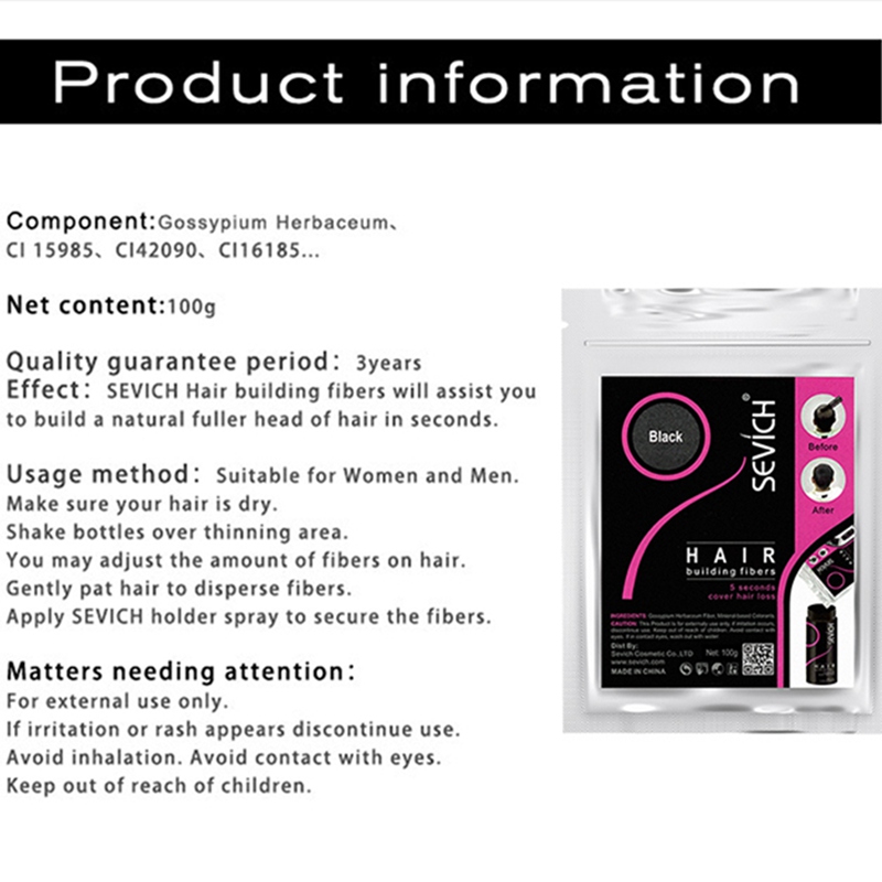 500g SEVICH Keratin Hair Fiber - Hair Care Keratin Treatment 리뷰 및 가격