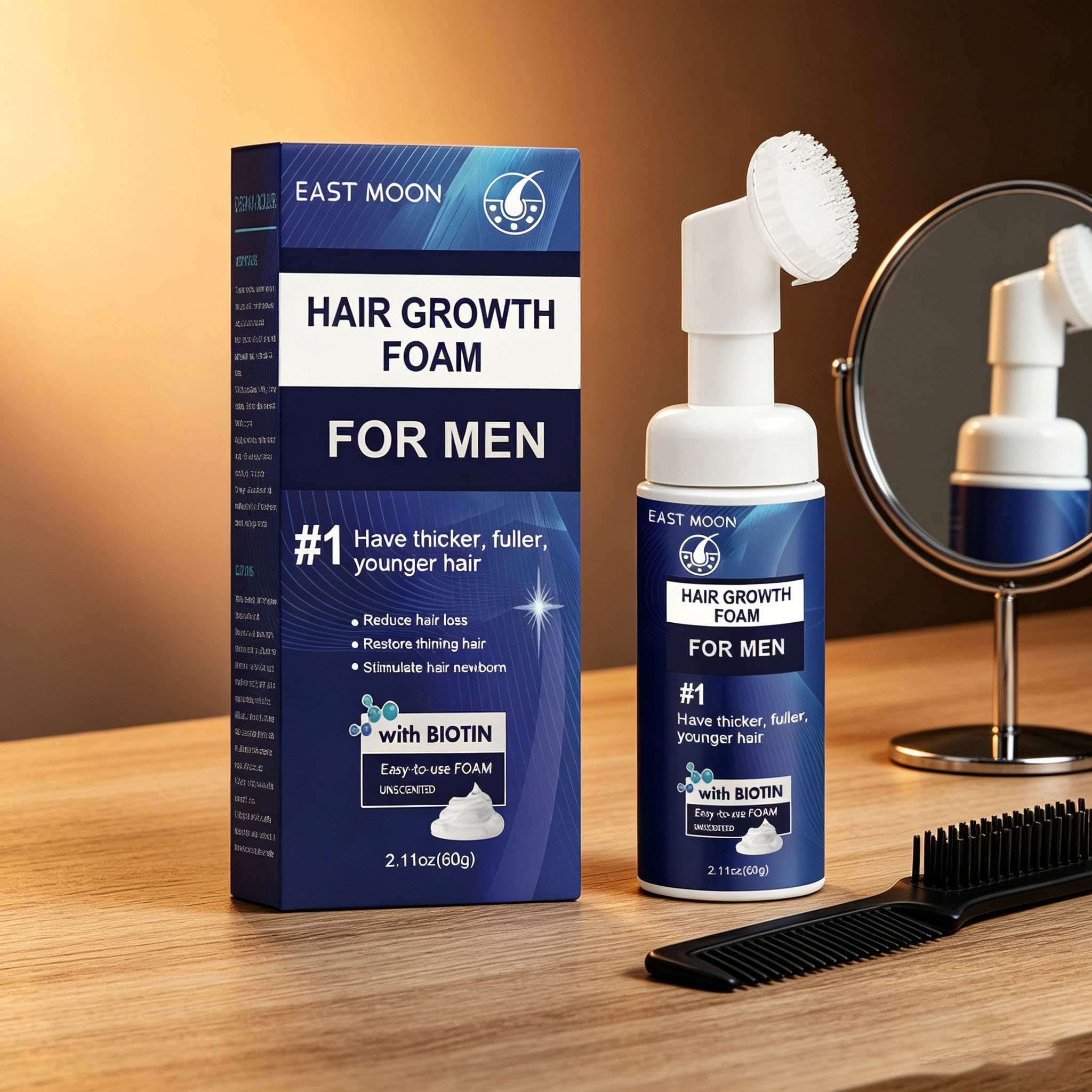 Hair Growth Foam Silicone Brus - Hair Care Natur 리뷰 및 가격