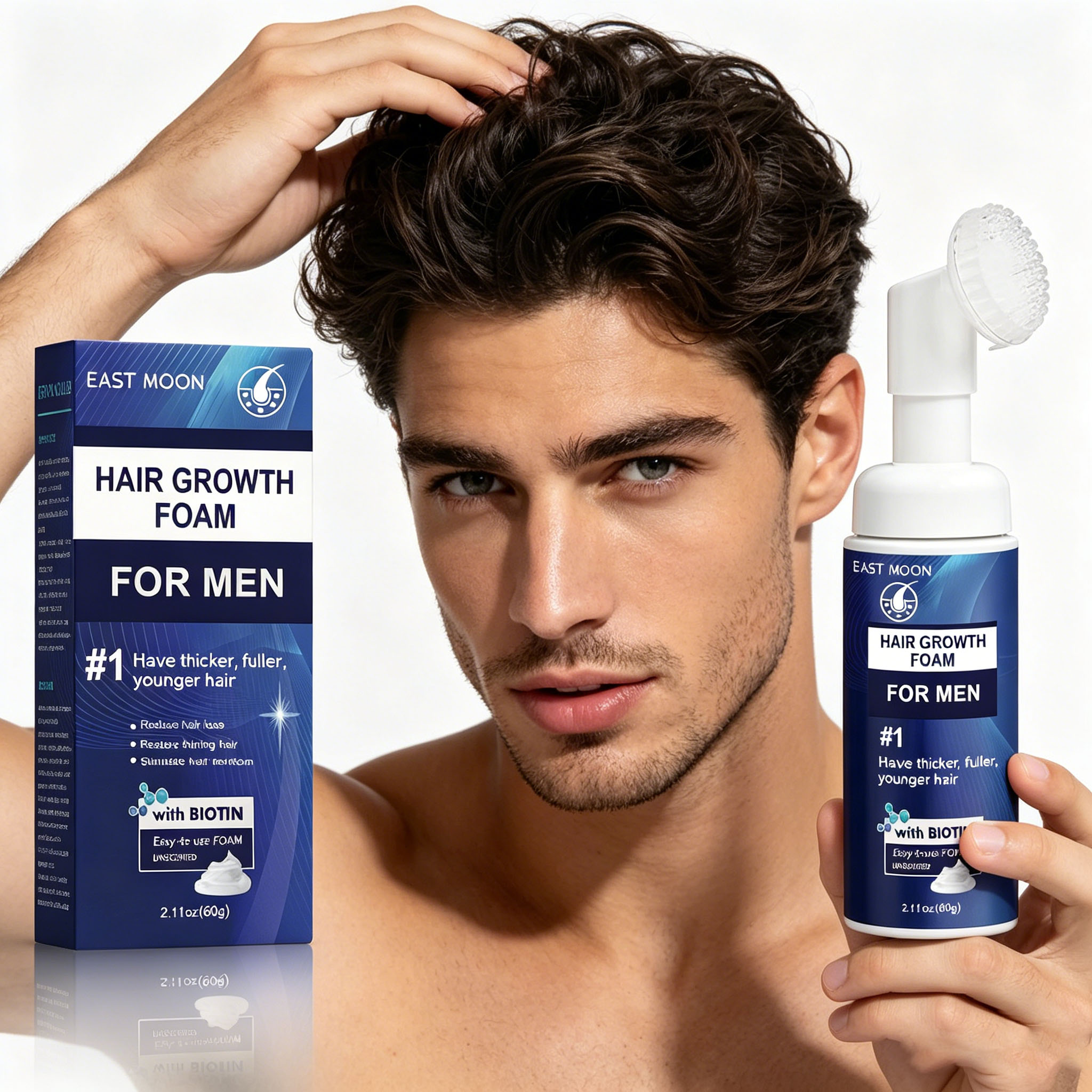 Hair Growth Foam Silicone Brus - Hair Care Natur 리뷰 및 가격