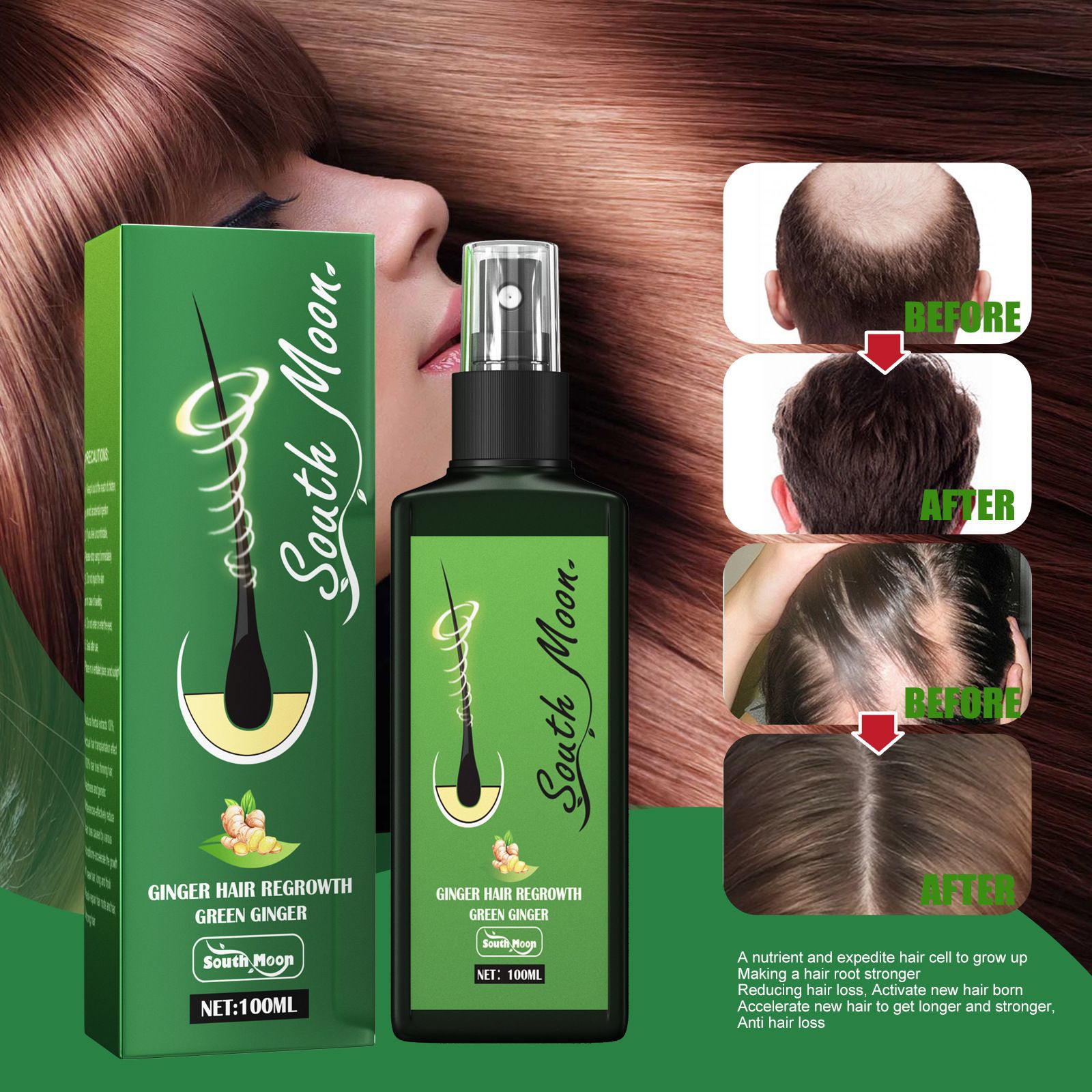 South Moon Ginger Hair Growth  - Hair Care Natural Products 리뷰 및 가격