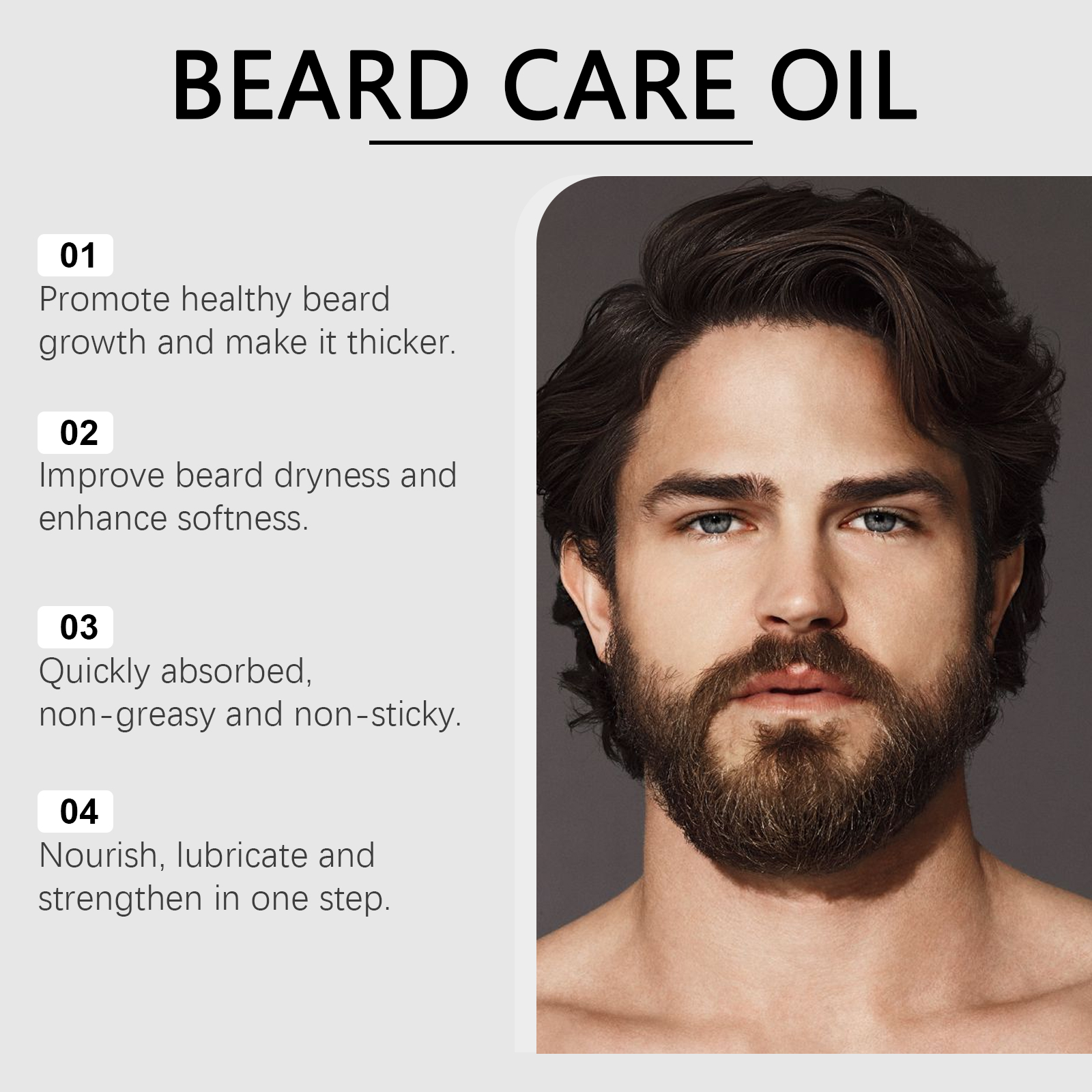Men Beard Oil Enhance Mustache - Hair Care Natur 리뷰 및 가격
