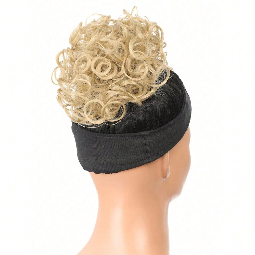 Messy Curly Hair Bun Ponytail  - Hair Care Wavy Hair 리뷰 및 가격