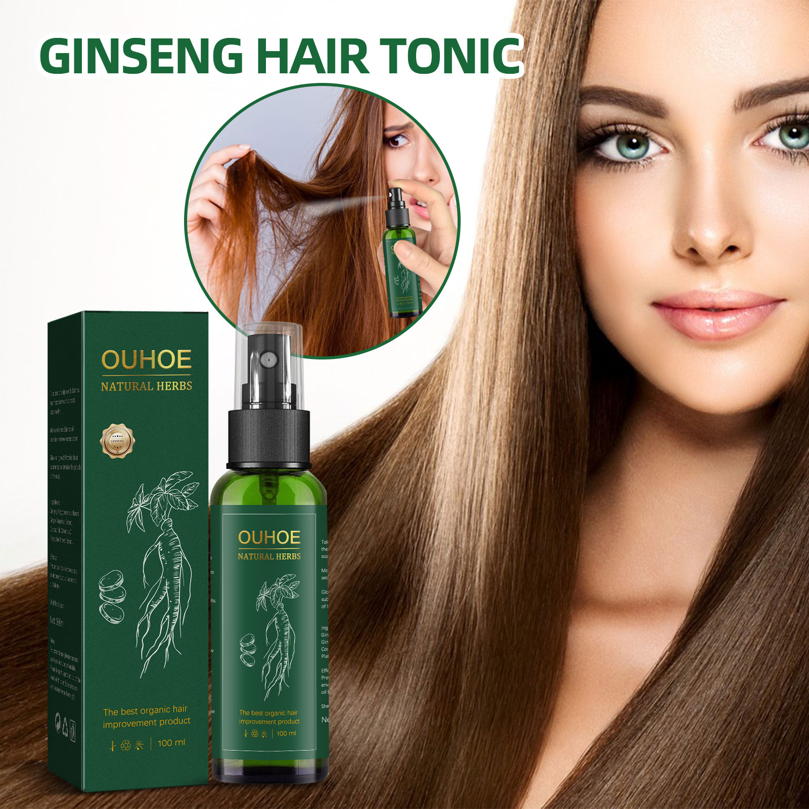 Natural Herbal Ginseng Hair Ca - Hair Care Natural Products 리뷰 및 가격