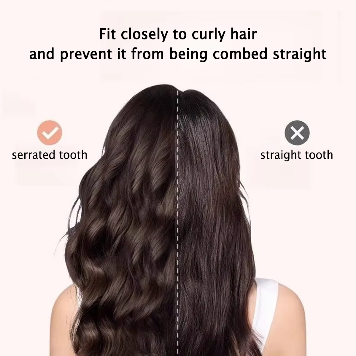 1pc Double Row Wavy Tooth Curl - Hair Care Wavy Hair 리뷰 및 가격