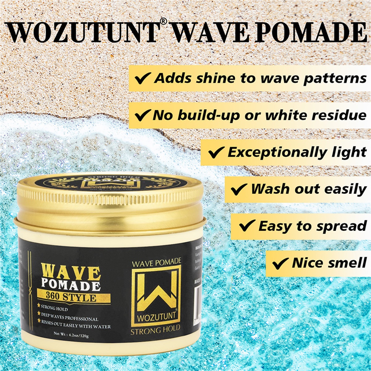 WOZUTUNT 120g Wave Control Pom - Hair Care Wavy Hair 리뷰 및 가격